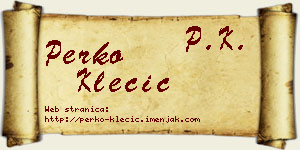Perko Klecić vizit kartica
